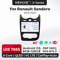 MEKEDE X40 8+128G Autoradio multimédia pour voiture, audio 2000*1200, 4G WIFI DSP RDS, radio Android AM FM GPS pour Renault Sandero 2013-2014