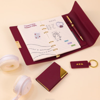 Ensemble de boîtes de carnets de notes A6 de couleur rouge