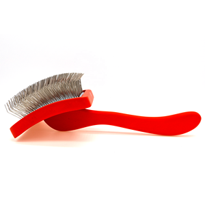 Factory Wholesale 100x205mm Professional Dog <strong>Brush</strong> Curved Long Pin Dog Grooming <strong>Slicker</strong> <strong>Brush</strong> - Product Image 1