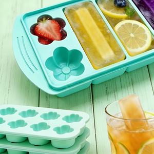 Bandeja de silicona cuadrada para cubitos de hielo, moldes reutilizables para congelador, para cubos de sopa, congelación conveniente de caldos, sobras y helados - Product Image 5