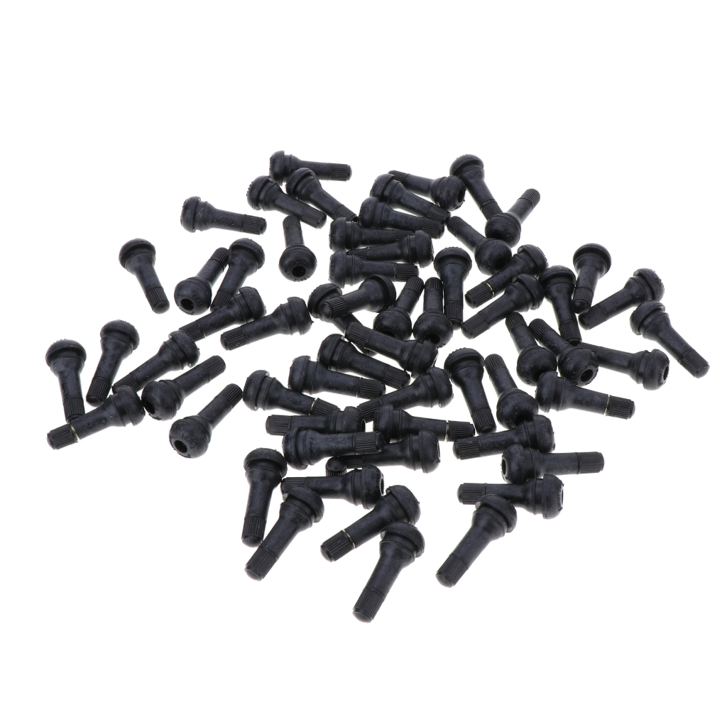 100 Count TR 413 Short Black Rubber Bicycle Tire Valve Stems Snap-In Design Popular Tool for DIY OEM Customizable