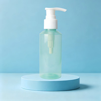 Botol Sampo Mini Plastik PET Bulat Kosong Biru Xypackaging 150ml 5oz untuk Sampel dengan Tutup Flip Top Grosir