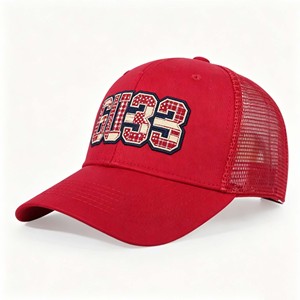 High Quality OEM Custom Summer Unisex <b>Plain</b> Color Wash Cotton <b>Baseball</b> <b>Cap</b> 5 Panel Mesh Sunscreen Vintage Trucker Hats - Product Image 1