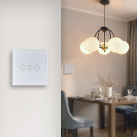 Bilihondim BLE Mesh5.0 Blanc Variateur Tactile Mural Contrôle par Application Tuya Garantie 1 An 1 Canal Sans Fil Neutre Plastique 200W