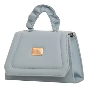 Sac bandoulière Fana Bonita Luisa bleu ciel, 7 pouces, fermeture éclair, en PU vegan, cadeau d'été - Product Image 4