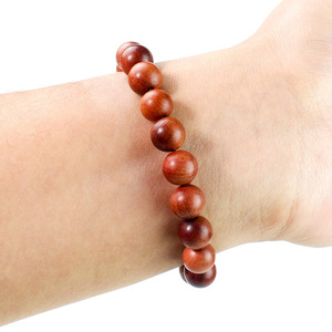 <b>Red</b> Cedar Wood <b>Bracelet</b> 10mm 19 Beads Unisex Everyday Wear Cultural Collectible Jewelry - Product Image 3