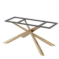 Vente en gros Pieds de table à cadre croisé Coureurs à base de métal Acier Conférence Café Salle à manger Araignées métalliques Pieds de table Araignée
