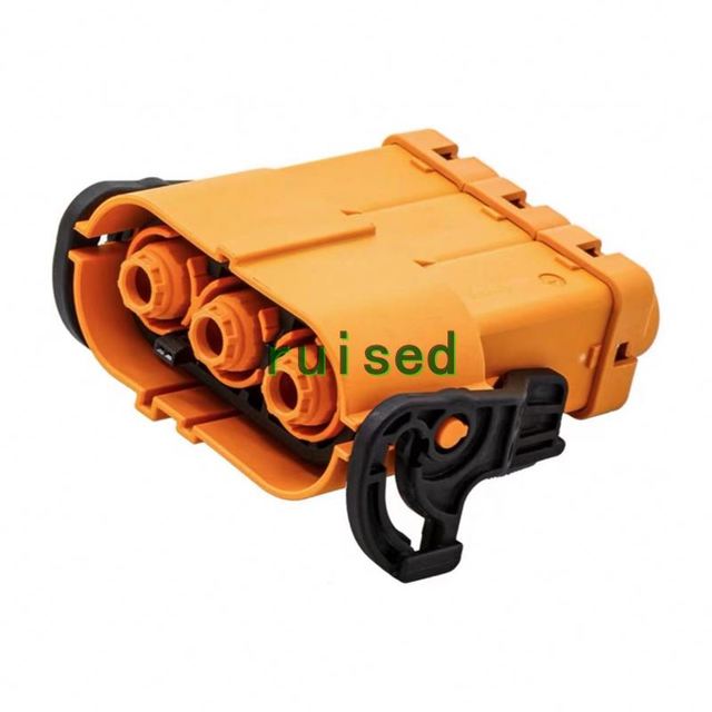 High Voltage Connection 8mm 3 Core Straight Plug Electric New Energy Vehicle Male/female Socket Energy Storage Connector