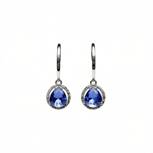 Orecchini pendenti da donna con zirconi viola, gioielli semplici e alla moda, regalo di compleanno - Product Image 1