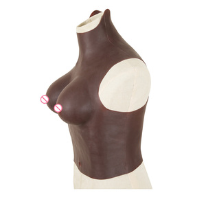 Prótesis de silicona marrón oscuro para hombre a mujer, faja moldeadora de senos, para transgénero, travesti, cosplay, copas B/C/D/E/F/G - Product Image 4
