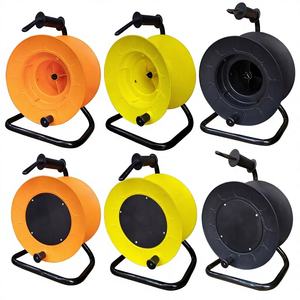 Tambour en plastique enrouleur de câble coaxial vide 4 prises 25M/30M/50M/80M/100M/305M <span class=keywords><strong>rallonge</strong></span> de câble à <span class=keywords><strong>fibre</strong></span> <span class=keywords><strong>optique</strong></span> d'alimentation - Product Image 1