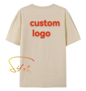 Sifot venta al por mayor de alta calidad 100% algodón tejido impreso hombres camiseta Boxy ropa de calle de gran tamaño recortada personalizada - Product Image 1