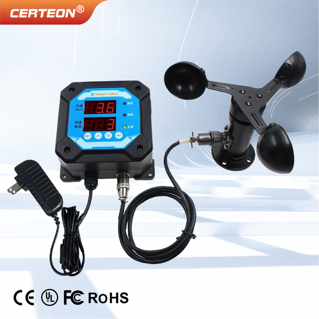 Industrial RS485 Wind Speed Sensor Cup Anemometer Wind Meter High Precision Wind Alarm Sensor 12-24VDC Outdoor Airflow Detector