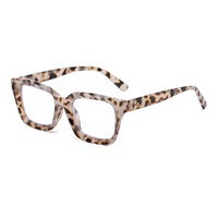 Lunettes de presbytie 2419 Spring Leg avec verres transparents anti-lumière bleue, HD, pour personnes âgées, non pliables, anti-fatigue, pour visages carrés, avec étui