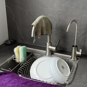 Cesta organizadora telescópica personalizada para fregadero de cocina, estante de almacenamiento extensible para fregadero - Product Image 5