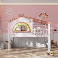 JINS Modernes Langlebiges Platzsparendes Multifunktionales Hochbett für Mädchenzimmer Holzmöbel Schule Hotel