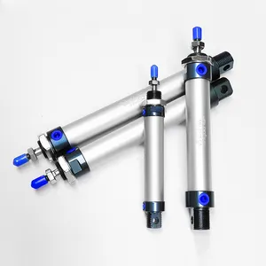 Cilindro Pneumatico in Lega di Alluminio a Singola Asta e Doppia Azione, Alesaggio 16/20/25/32/40mm, Corsa 25-500mm - Product Image 2