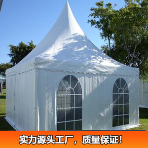 Tente de toit blanche à pointe, 6M, structure en alliage d'aluminium, tissu Oxford, imperméable, pour mariages et fêtes en extérieur, ouverture rapide, type extensible - Product Image 5