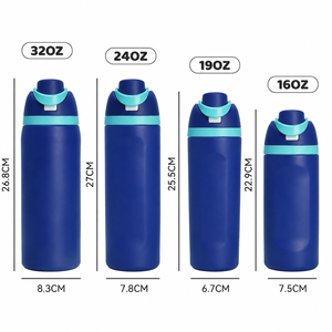 Bouteille d'eau isotherme à double paroi en acier inoxydable 304 de 16, 19, 24, 32 oz avec poignée et paille, personnalisable avec logo, pour sports de plein air - Product Image 2