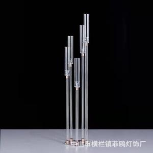 Candelabro Acrílico Transparente de <span class=keywords><strong>5</strong></span> y 8 Brazos para Centros de Mesa de Boda, Portavelas Acrílico - Product Image 2