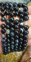 Perles d'agate rayée rouge en pierre naturelle, pierres précieuses en vrac pour la fabrication de bijoux