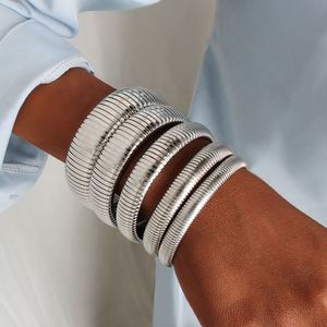 Pulsera de acero inoxidable para hombre, lista para enviar, estructura de cúpula, brazalete, regalo navideño para mujer, sin níquel. - Product Image 3