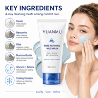 Masque facial purifiant au bleuets pour resserrer les pores, soin anti-points noirs, contrôle du sébum, formule à séchage rapide