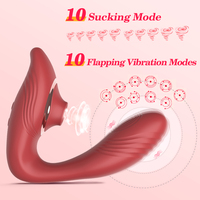 G-Punkt Klitoris Saugender Vibrator mit Flügelbewegung für Weibliche Masturbation, Vaginale Stimulation und Nippel-Klitoris-Stimulation