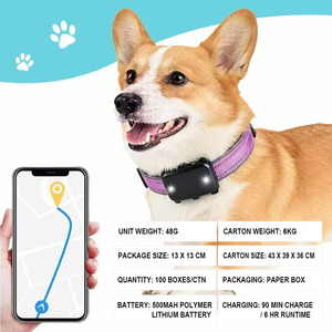 Pelacak Lokasi GPS Kalung Anjing Elektronik Pencari Hewan Peliharaan Isi Ulang AirTag Sistem Penentuan Posisi Global dengan Lampu LED - Product Image 2
