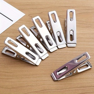 Lot de 20 pinces à <span class=keywords><strong>linge</strong></span> robustes <span class=keywords><strong>en</strong></span> acier inoxydable pour la maison et la salle de bain, promotionnelles et multi-achats - Product Image 3