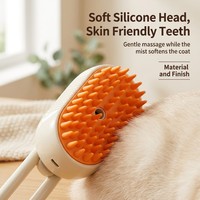 Brosse à vapeur électrique pour animaux de compagnie, peigne à pulvérisation pour chiens et chats, massage, bain, élimination des poils, brosse de toilettage pour animaux de compagnie écologique en ABS