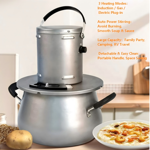Olla Eléctrica <span class=keywords><strong>para</strong></span> Cocina Árabe de 10L, con Autoagitación, Cuerpo de Aluminio, Ideal <span class=keywords><strong>para</strong></span> <span class=keywords><strong>Platos</strong></span> Tradicionales (Harees, Jareesh, Aseed) - Product Image 2