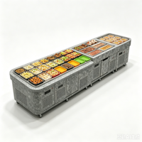 Réfrigérateur commercial à double température, affichage numérique mécanique, en acier inoxydable, avec finition marbre, sans givre, intelligent, à porte simple