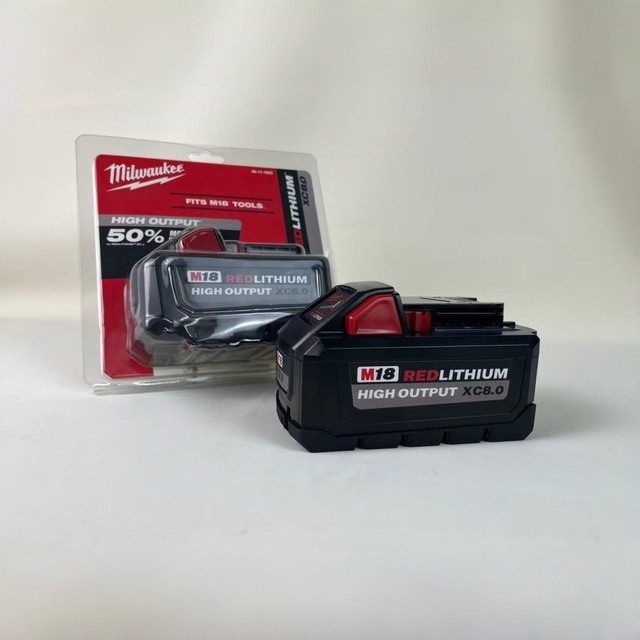 Red M18 18V 8.0Ah XC8.0 High Output Lithium Battery Pack 21700 HB6 HB8 Rechargeable Replacement Battery for Milwaukee Power Tool