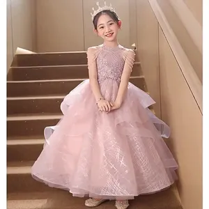 MQATZ abito da principessa in Tulle soffice abito da principessa ragazza fiore che ospita <span class=keywords><strong>Costume</strong></span> da spettacolo Cross-border per bambini - Product Image 2