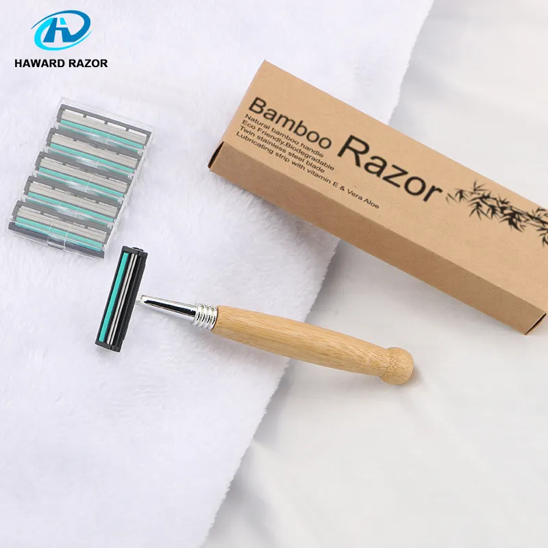 Cheap price 2 blade disposable razor eco friendly bamboo razor