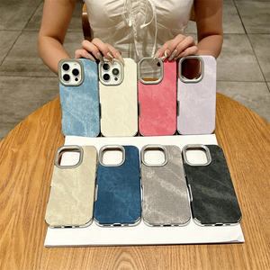 Luxe Cowboy Motif PU En Cuir Silicone Téléphone étui pour iphone 16 15 14 Plus 13 12 <span class=keywords><strong>Pro</strong></span> Max Placage Antichoc Pare-chocs Couverture Souple - Product Image 3