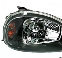 Phare avant de voiture Lompard Wholesale pour Chevrolet Corsa 1994-2002 Noir/Chrome Phare L 92098908 R 92098909