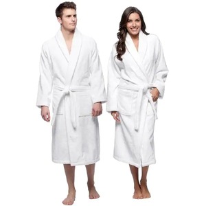 <span class=keywords><strong>Bata</strong></span> de <span class=keywords><strong>baño</strong></span> a rayas de terciopelo para hombre y <span class=keywords><strong>mujer</strong></span>, albornoz de Color liso a la moda, de alta calidad, de lujo, novedad - Product Image 4