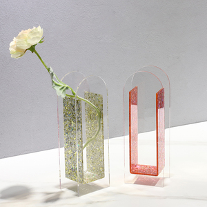 Jarrón Decorativo de Lujo para Mesa, Jarrón de Acrílico con Arco y Logotipo Personalizado, Tres Opciones de Color Brillante, Jarrón Decorativo al por Mayor - Product Image 5