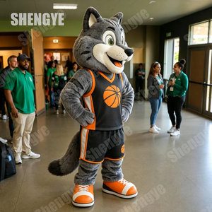 Costume de mascotte d'entreprise <span class=keywords><strong>loup</strong></span>-<span class=keywords><strong>garou</strong></span> sur le thème des événements sportifs, fabricant fournisseur de la marque Shengye, costumes publicitaires pour matchs de basketball pour clubs - Product Image 2