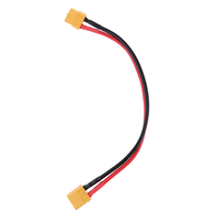Câble adaptateur XT60 mâle-femelle avec gaine en silicone, conducteur en cuivre pur, longueur 500 mm, 220 V, alimentation batterie lithium SYK
