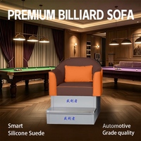 Canapé de billard en métal personnalisé Q1 |   Cadre en tube carré en mousse haute densité |   Cuir de silicone imperméable/anti-rayures pour billard