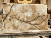 Panneau translucide en faux onyx rétroéclairé moderne pour les murs d'hôtels et d'entrepôts