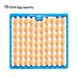 70 pcs bandeja de huevos automático de bandeja de huevos turner/de plástico/de incubadora de bandeja de huevos para la venta