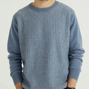 OEM Personnalisé Hommes 90% Laine 10% Cachemire Col Rond Pull Pull Tricoté Pulls pour Hommes BSCI WRAP Tricots Fabricant - Product Image 1