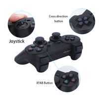 Manette de jeu pour téléphone avec micro USB ou type C, manette de jeu sans fil 2,4G pour PS Android TV Box