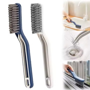 Cepillo de limpieza del hogar multifuncional de Material PP duradero 2 1 pared ladrillo piso ventana inodoro fregadero limpiador cerdas abrazadera de hendidura - Product Image 1