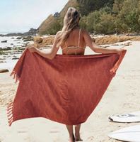 Luxury Personalized Jacquard Beach Towels Custom Cotton Bath Towel With Embossed Logo for Swimmer and Surfer