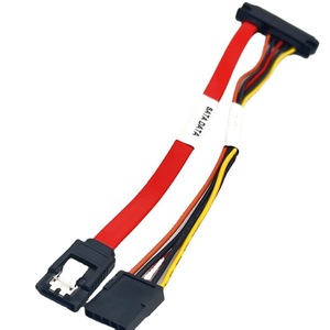 Aichie Tech SATA Data <b>Cable</b> 22P To 4P 7P Right Angle Flat PVC <b>Computer</b> Use - Product Image 5
